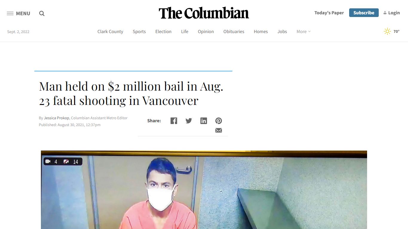 Man held on $2 million bail in Aug. 23 fatal shooting in Vancouver